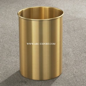 Wholesale Heavy-Duty Iron Trash Bin Round Waste Basket for Hotels and Offices Bulk Orders From Manufacturer Exporter In India - Product Image 1
