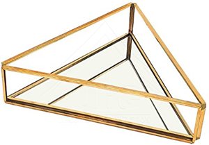 Plateau miroir rond en cristal de luxe, décoratif, en métal argenté, organiseur de cosmétiques, de maquillage, de bijoux et de parfums pour la maison et la décoration de mariage - Product Image 3