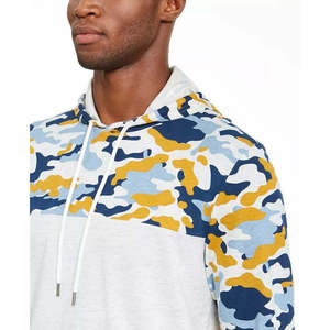 Felpa con Cappuccio American Rag da Uomo, Motivo Mimetico, Beige Kaki, Stampa a Sublimazione, Tessuto French Terry, con Zip, Etichetta Personalizzata, Taglia XXS - Product Image 3