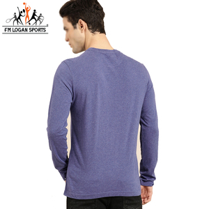 Camiseta de algodón puro para hombre, camisas de manga larga de color púrpura, personalizadas, de buena calidad, de FM LOGAN SPORTS, 2022 - Product Image 2