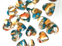 Bijoux IGI Vente en gros Prix d'usine AAA Grade 20mm Naturel Bleu Huître Turquoise Coeur Forme Cabochon Pierres Précieuses en Vrac