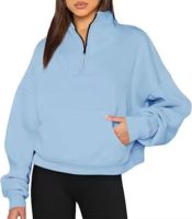 Sweat à capuche décontracté pour femme, style streetwear, uni, manches longues, en polaire, délavé à l'acide, imprimé personnalisé, avec poche à étiquette, épais