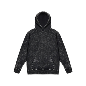 เสื้อฮู้ดล้างกรดสำหรับผู้ชายเสื้อฮู้ดซักกรดแบบวินเทจ - Product Image 1