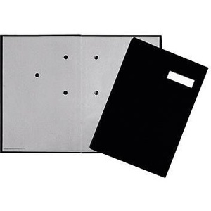 PAGNA Signature <b>File</b> <b>Folder</b> DIN <b>A4</b> Grey Cardboard Black/Grey 20 Compartments - Product Image 1