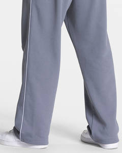 Jogger de pierna recta gris hielo de alta demanda con tuberías de algodón polar gimnasio y ropa deportiva pantalones de chándal para hombres pantalones y pantalones para hombres - Product Image 6