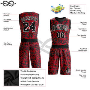 Uniformes de basket-ball personnalisés Débardeurs, uniformes de basket-ball à sublimation, meilleure vente de vêtements de sport imprimés OEM - Product Image 6