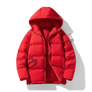 แจ็กเก็ตทรงพองสำหรับผู้ชายเสื้อฮู้ดคอตั้งพิมพ์ลายสำหรับฤดูหนาวโลโก้ตามสั่งแบบ2025 - Product Image 2