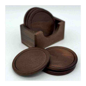 Sous-verre personnalisé gratuit en bois de noyer tasse Pad vaisselle décorative maison mariage décor tasse Pad caboteur par Crescent Crafts - Product Image 5