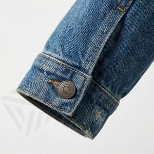 Reasonable Price <b>Woman</b> Denim <b>Jacket</b> Cropped <b>Vintage</b> Distressed Style Trendy Everyday Street Fashion Apparel Customized Color - Product Image 6