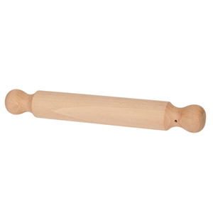 Rouleau à pâtisserie en bois de hêtre 30 cm, finition brute, pour pâte à pierogi et pâtes, vente en gros, logo personnalisé - Product Image 3