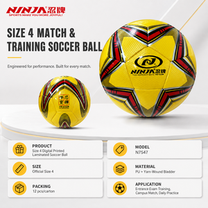 Pallone da Calcio in Pelle PU Misura 4 per Allenamento e Partite, Vendita all'Ingrosso per Club, Scuole, Squadre e Negozi Sportivi - Product Image 4