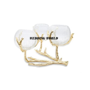 Bol à chocolat en verre avec base en bois, forme ronde, design luxueux, nouveau, vente en gros, bol à chocolat fantaisie - Product Image 5