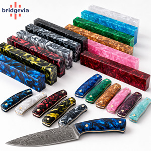 Custom Marble Pattern Acrylic Handle Blanks Knife Making <b>Material</b> for Chef Knife Folding Knife Outdoor Knife - Product Image 1