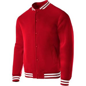 Chaqueta universitaria personalizada al por mayor con logotipo bordado chaqueta universitaria con mangas de cuero de diseño libre para hombre - Product Image 3