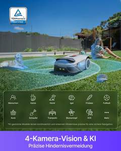 Tondeuse à gazon robotisée intelligente Genie 3000 avec RTK et vision à 4 caméras, cartographie, détection d'obstacles par IA, contrôle par application et capteur de pluie - Product Image 5