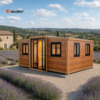 Maison conteneur extensible BlocNEST, bungalow préfabriqué modulaire au design moderne pour la vie de famille et les vacances