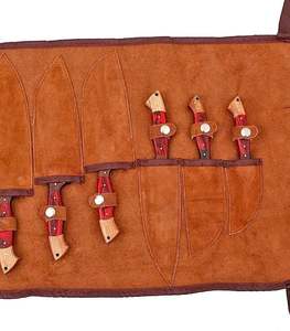 ชุดมีดเชฟ5ชิ้นด้ามเหล็กดามัสกัสด้ามจับทำด้วยมือใบมีด5ชิ้นแบบปรับแต่งได้ตามต้องการ - Product Image 3