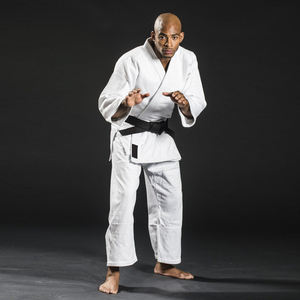 ชุดยูโดสำหรับการแข่งขันขั้นสูง ผ้าฝ้ายพรีชริงค์  เสริมความแข็งแรงบริเวณหัวเข่า  ตัวเลือกปักโลโก้ตามสั่ง  น้ำหนักผ้า 340 กรัม - Product Image 3