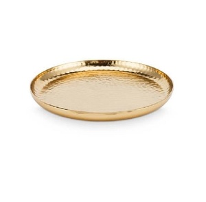 Bandeja de latón hecha a mano por artesanos expertos, ideal para uso diario, servir, organizar o regalar con elegancia cultural. - Product Image 1