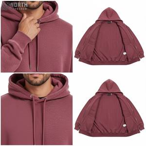 Otoño/Invierno de gran tamaño transpirable Mujer pulóver gota hombro tejido ácido lavado Sudadera con capucha para mujer Reversible Hombre - Product Image 3