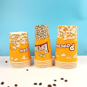 Gobelets en papier personnalisés pour <span class=keywords><strong>popcorn</strong></span> et thé au lait, à paroi simple, écologiques, jetables, avec revêtement PE, pour l'emballage alimentaire - Product Image 1