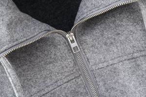 <b>Men's</b> 2025 Winter Varsity <b>Jacket</b> Front Logo 100% Cotton Woolen <b>Pullover</b> Casual Outerwear - Product Image 3