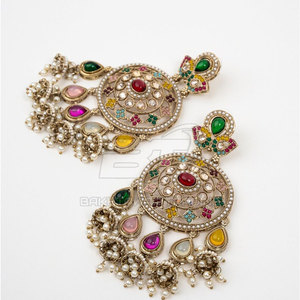 เครื่องประดับงานแต่งงาน ต่างหูเพทายคุณภาพสูงสำหรับผู้หญิง ชุบเงิน เครื่องประดับแฟชั่น ขนาดสำหรับผู้ใหญ่ - Product Image 6