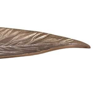 Plateau de service réutilisable en forme de feuille d'or Plat en forme de feuille en métal Plateau à bijoux Décoration intérieure Centre de table en or et argent - Product Image 3