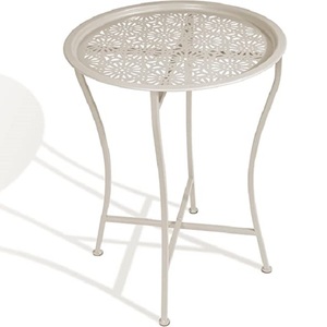 Nuevo estilo, producto exclusivo, forma cuadrada de Metal con acabado antiguo en la parte superior, soporte para pantalón de jardín interior y exterior, mesa auxiliar para dormitorio - Product Image 2