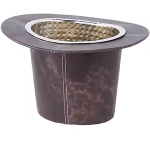 Seau à glace en métal coulé en aluminium pour la maison, l'hôtel, le restaurant et la fête seaux à glace avec poignées en or design en corne - Product Image 6