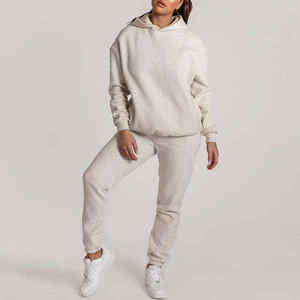 Ensemble survêtement d'hiver pour femmes, pantalon de survêtement et sweat-shirt personnalisés, ensemble de jogging 2 pièces - Product Image 4