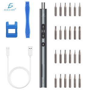 Ensemble de tournevis électrique sans fil mini 24 embouts avec 3 LED et source d'alimentation pour usage domestique et industriel - Product Image 1