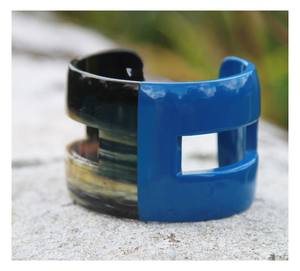 Pulsera de cuerno lacado ecológico hecha a mano Tribal Boho Chic - Product Image 2