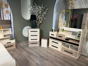 ชุดห้องนอนขนาดคิงไซส์ที่ทันสมัยหรูหราพร้อมที่เก็บของมีเฟอร์นิเจอร์ทันสมัยสำหรับบ้านวิลล่าโรงแรมหรือห้องนั่งเล่น - Product Image 4