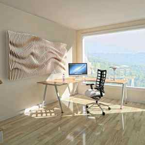 Art mural moderne en bois 3D sur mesure de luxe, art déco, fait à la main, tête de lit paramétrique pour fête d'anniversaire et décoration de la maison - Product Image 1