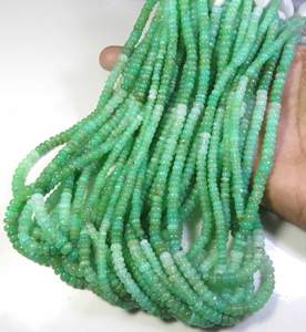 Cuentas de Cristal de Crisoprasa Natural Multicolor de 4.5mm, Grado Superior, Forma Redonda, Lisas, Hilo de 14 Pulgadas, Verde, para Fabricación de Joyería DIY - Product Image 4