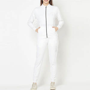 Traje de Jogger de invierno informal para mujer, un conjunto, parte superior alta sólida, talla XL, buena calidad, 100% tejido de punto de algodón, soporte de baja tasa, lo último - Product Image 1