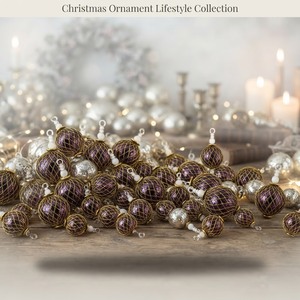 Premium Hand Blown Purple Gold Christmas <b>Tree</b> Ornament <b>Glass</b> for with Twisted Crystal Finial for Home Decoration - Product Image 3