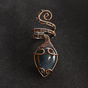 Verrouillage Réglable Labradorite Pierre Gemme Anneau 10To15MM Lunette Ensemble En Argent Sterling Plaqué Or IGI Certifié Vintage Style Bijoux - Product Image 5