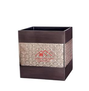 Boîte à mouchoirs en métal de forme rectangulaire décorative incurvée à la main finie antique Boîte de rangement en papier pour serviettes de table - Product Image 5