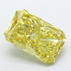 Diamant de laboratoire jaune vif fantaisie VS1 de 6,02 ct Radiant - Product Image 1