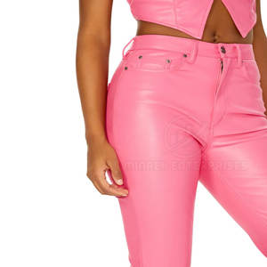 Bas quantité minimale de commande véritable femmes pantalon en cuir vente chaude bonne qualité femmes pantalon en cuir - Product Image 6