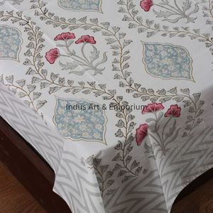 Indian Handcrafted Sanganeri Hand Block Printed Bedsheets Bedding Sets Bedsheet with <b>Pillow</b> Cover - Product Image 3