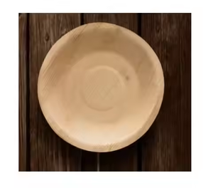 Platos desechables biodegradables de hoja de palma de areca redonda de 5 pulgadas diseñados para cenas ecológicas en festivales de picnics en casa - Product Image 1
