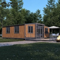 Maison conteneur préfabriquée extensible de 20 pieds, moderne, 2 chambres, maisons préfabriquées mobiles, villas modulaires pour complexe hôtelier