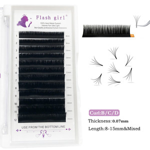 Ventes à bas <span class=keywords><strong>prix</strong></span> Flash Girl 0.07mm Extensions <span class=keywords><strong>de</strong></span> <span class=keywords><strong>cils</strong></span> à floraison automatique <span class=keywords><strong>Cils</strong></span> soyeux Premade Fan <span class=keywords><strong>Extension</strong></span> <span class=keywords><strong>de</strong></span> <span class=keywords><strong>cils</strong></span> BCD - Product Image 1