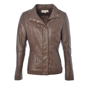 Nouveau look Veste en cuir pour femmes de qualité supérieure Veste en cuir pour femmes fabriquée en usine au Pakistan - Product Image 5