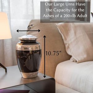 Handmade Mosaic Aluminium and Glass Cremation <b>Urn</b> <b>Large</b> Adult Size Burial Hand Applied Individual Tiles Unique for Funerals - Product Image 4