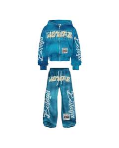 Ensemble de survêtement d'hiver unisexe de qualité supérieure, taille plus, tissu respirant, pantalon à strass, tenue graphique de créateur - Product Image 4