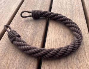 Abrazadera para Cortinas de Cuerda de Algodón Marrón Hecha a Mano: Decoración Boho para Ventanas - Product Image 2